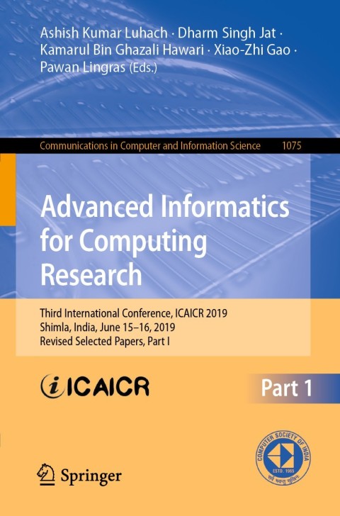 Cover image for book Advanced Informatics for Computing Research