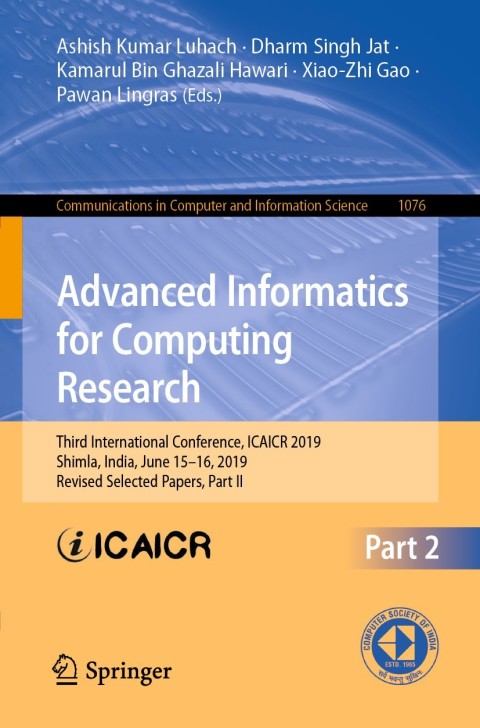 Cover image for book Advanced Informatics for Computing Research