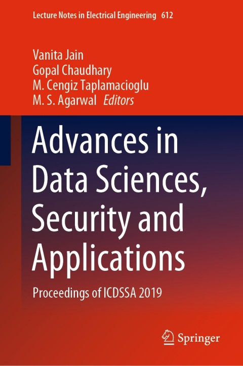 Cover image for book Advances in Data Sciences, Security and Applications