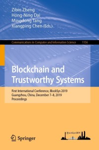 Cover image: Blockchain and Trustworthy Systems 9789811527760