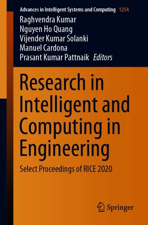 Cover image for book Research in Intelligent and Computing in Engineering