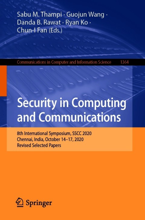 Cover image for book Security in Computing and Communications
