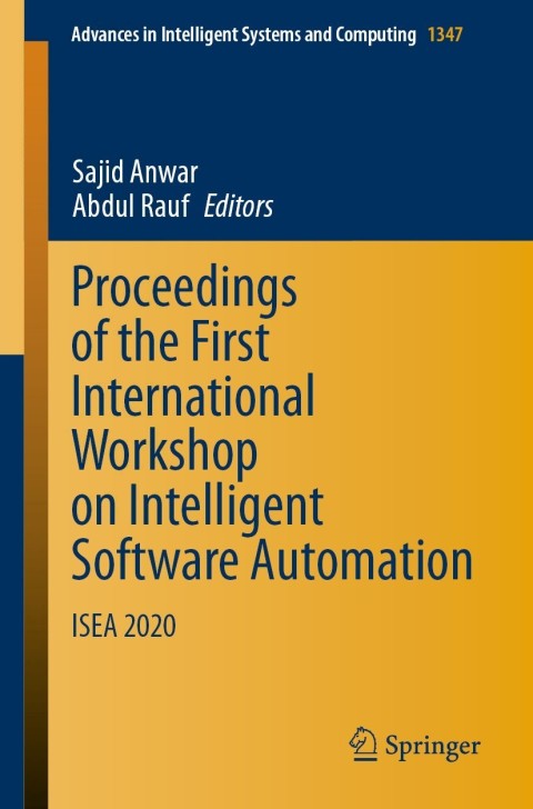 Cover image for book Proceedings of the First International Workshop on Intelligent Software Automation