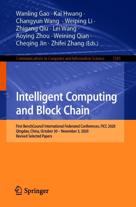 Cover image for book Intelligent Computing and Block Chain