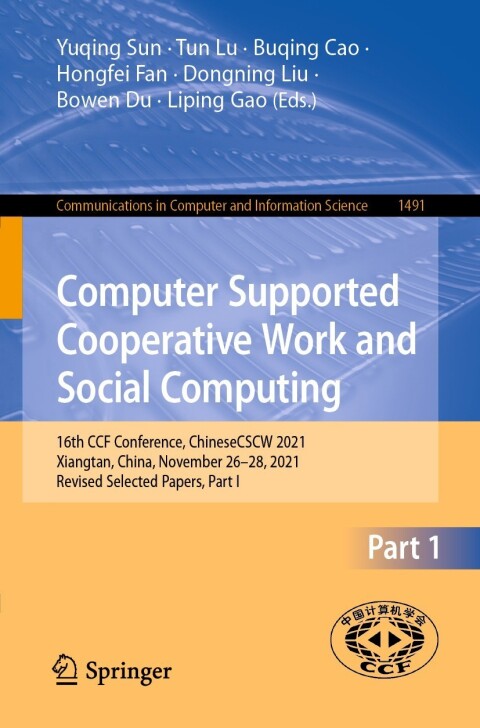 Cover image for book Computer Supported Cooperative Work and Social Computing