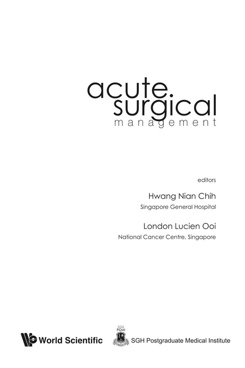 Cover image for book ACUTE SURGICAL MANAGEMENT