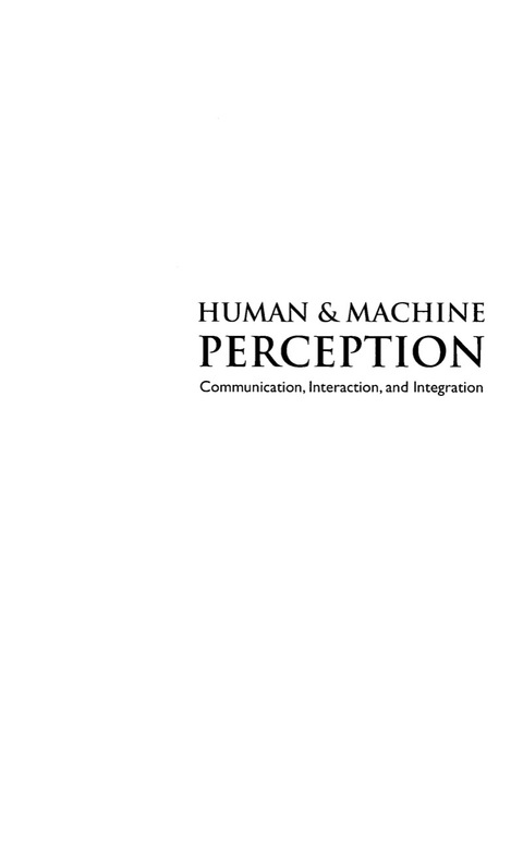 Cover image for book HUMAN AND MACHINE PERCEPTION