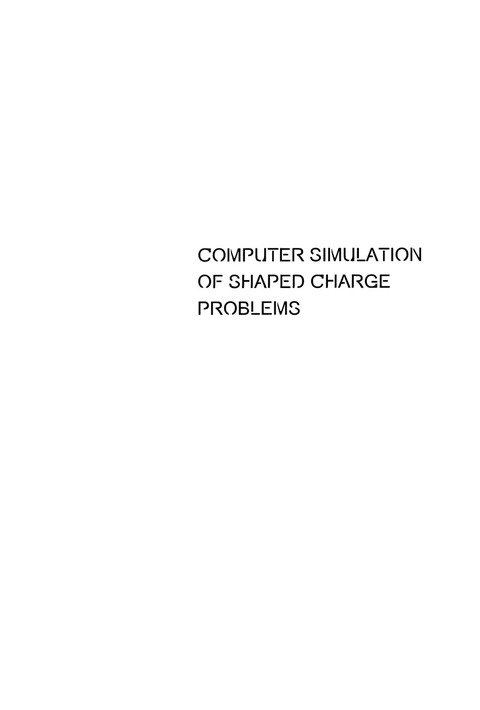 Cover image for book Computer Simulation Of Shaped Charge Problems