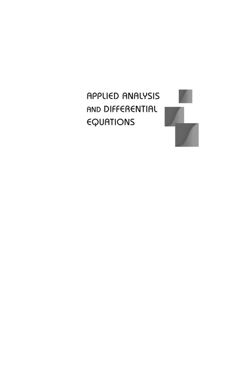 Cover image for book APPLIED ANALYSIS & DIFFERENTIAL EQUATION