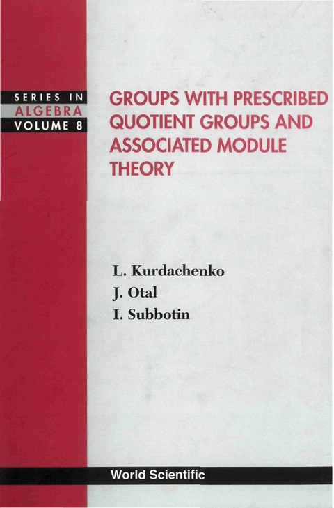 Cover image for book GROUPS WITH PRESCRIBED QUOTIENT.....(V8)