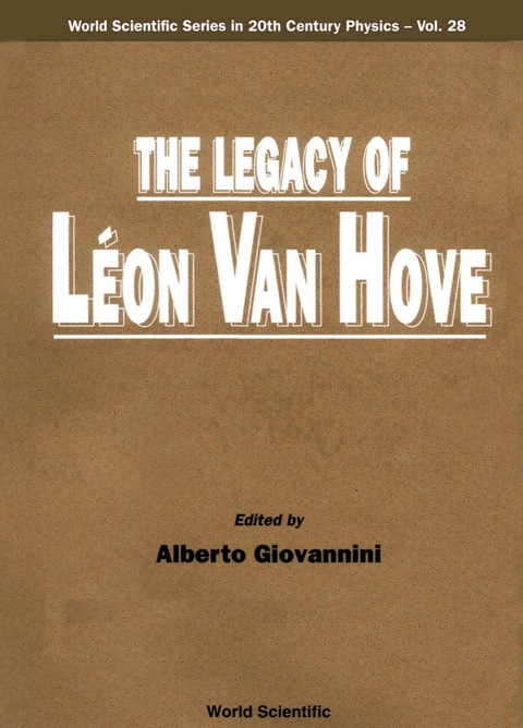 Cover image for book LEGACY OF LEON VAN HOVE,THE        (V28)