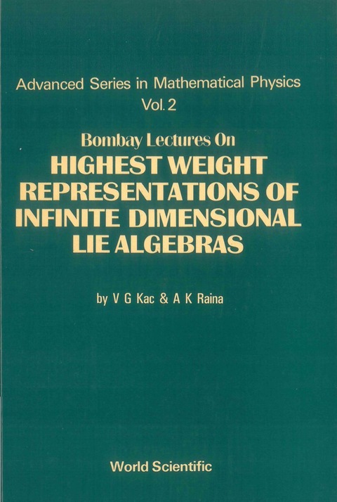 Cover image for book BOMBAY LECT HIGH WEIGHT REPRES INFIN DIMEN LIE ALGEB