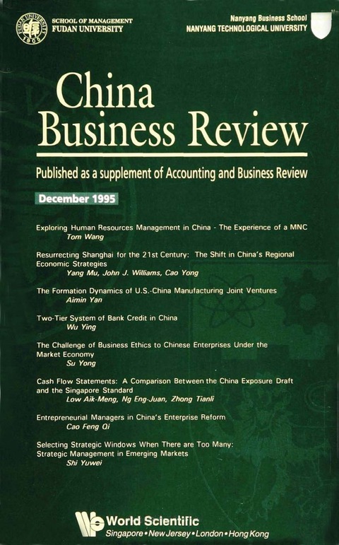 Cover image for book CHINA BUSINESS REVIEW 1995: A SUPPLEMENT OF THE ACCOUNTING AND BUSINESS REVIEW