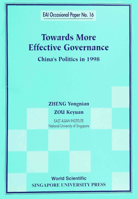 Cover image for book TOWARDS MORE EFFECTIVE GOVERNANCE(NO.16)