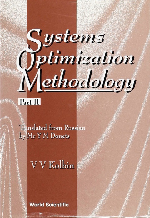Cover image for book SYS OPTIMIZATION METHODOLOGY (PART II)