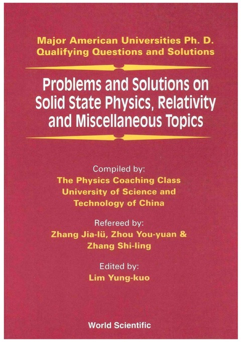 Cover image for book Problems and Solutions on Solid State Physics, Relativity and Miscellaneous Topics