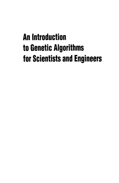 Cover image for book An Introduction to Genetic Algorithms for Scientists and Engineers