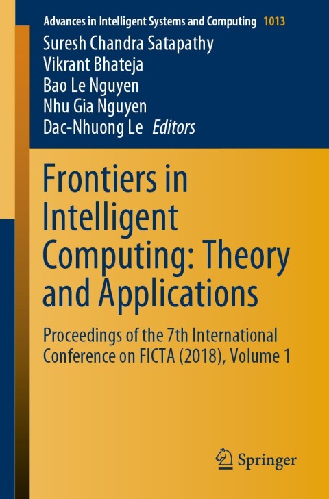 Cover image for book Frontiers in Intelligent Computing: Theory and Applications