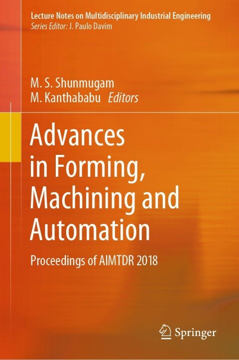 Cover image for book Advances in Forming, Machining and Automation