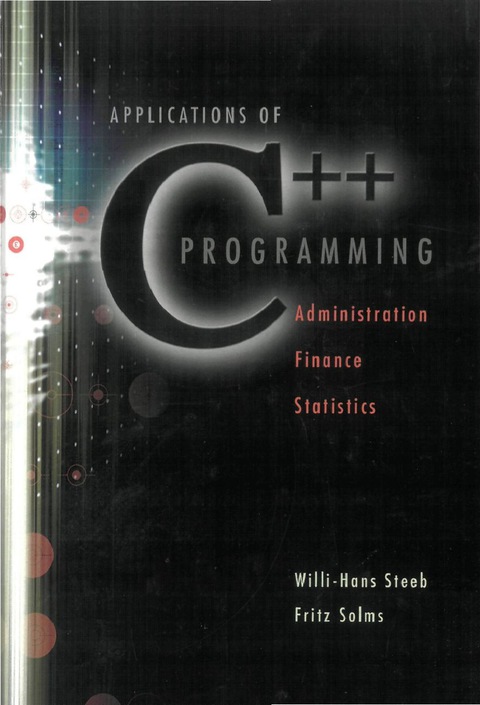 Cover image for book APPLN OF C++PROGRAMMING:ADMIN,FINANCE...