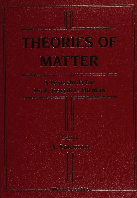 Cover image for book THEORIES OF MATTER