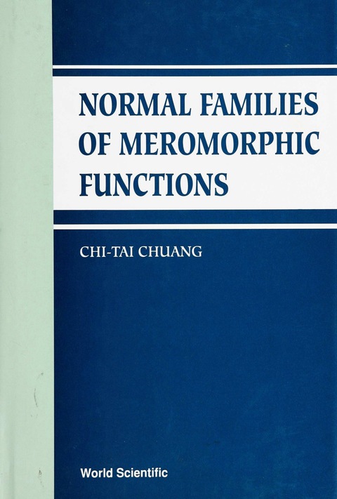 Cover image for book NORMAL FAMILIES OF MEROMORPHICFUNCTIONS