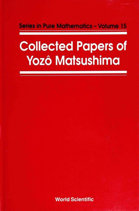 Cover image for book COLLECTED PAPERS OF Y MATSUSHIMA   (V15)