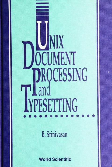 Cover image for book UNIX DOCUMENT PROCESSING AND  TYPESETTIN