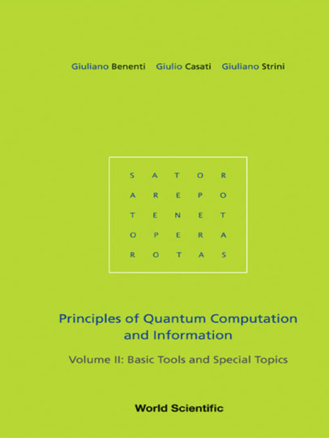 Cover image for book Principles of Quantum Computation and Information: Volume II: Basic Tools and Special Topics