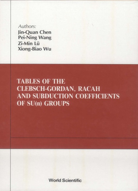 Cover image for book TBLS OF C-G, RACAH SUBDUCTION OF SU(N) G
