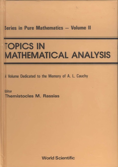 Cover image for book TOPICS IN MATHEMATICAL ANALYSIS    (V11)