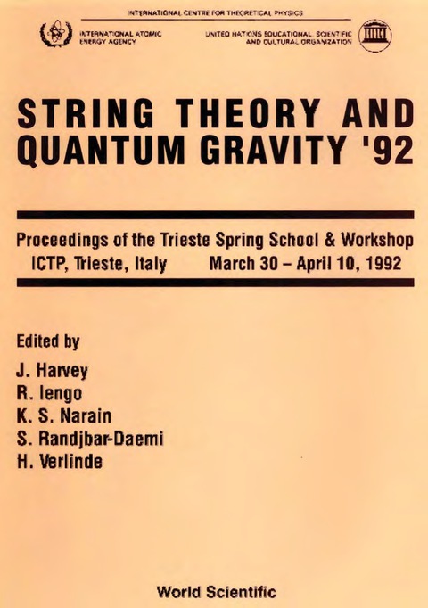Cover image for book String Theory And Quantum Gravity '92 - Proceedings Of The Trieste Spring School And Workshop