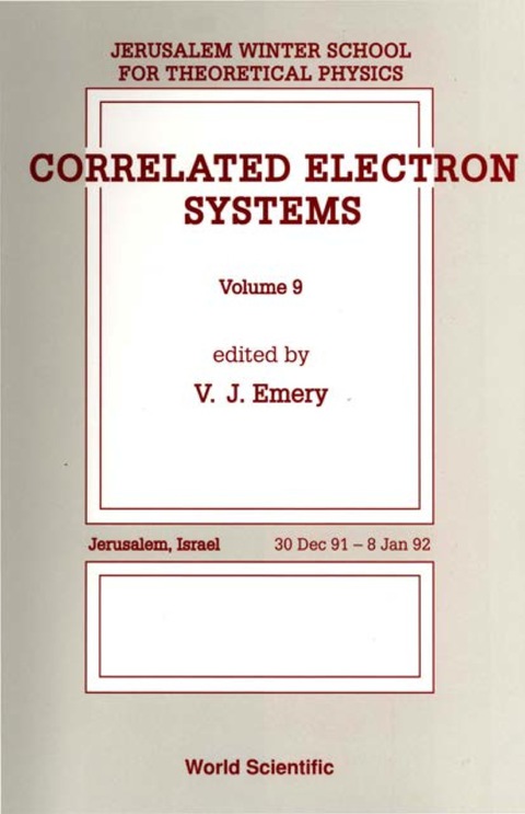 Cover image for book Correlated Electron Systems - Proceedings Of The 9th Jerusalem Winter School For Theoretical Physics