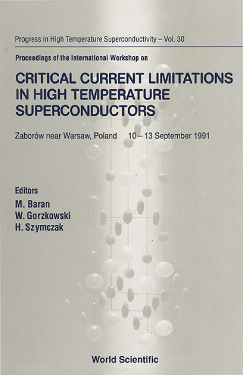 Cover image for book Critical Current Limitation In High Temperature Superconductors