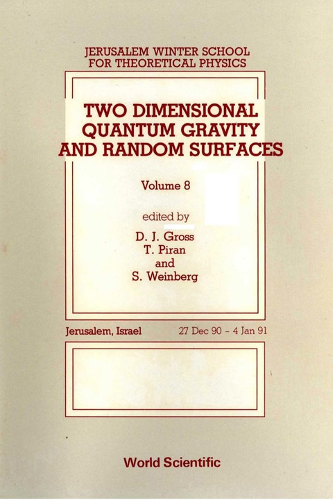 Cover image for book Two Dimensional Quantum Gravity And Random Surfaces - 8th Jerusalem Winter School For Theoretical Physics