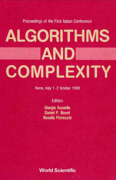 Cover image for book Algorithms And Complexity - Proceedings Of The First Italian Conference