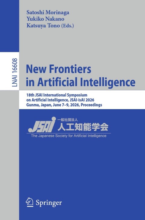 Cover image for book New Frontiers in Artificial Intelligence