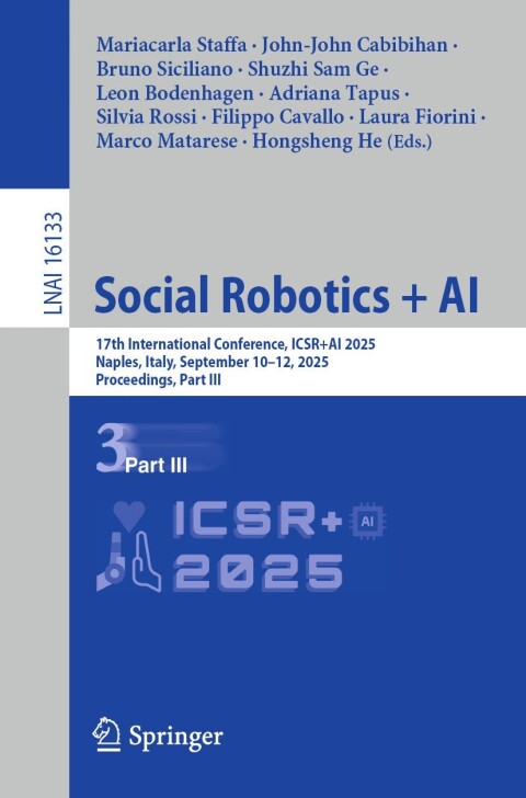 Cover image for book Social Robotics + AI