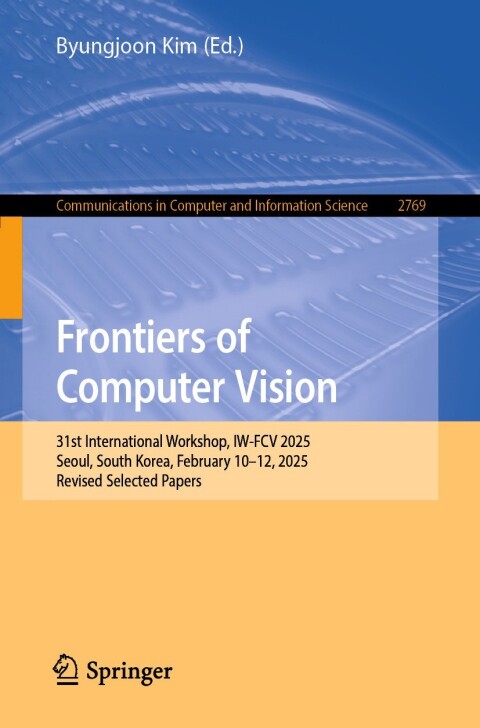 Cover image for book Frontiers of Computer Vision