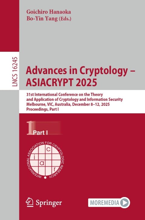 Cover image for book Advances in Cryptology – ASIACRYPT 2025