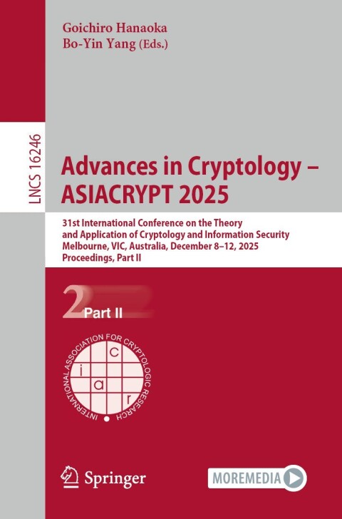 Cover image for book Advances in Cryptology – ASIACRYPT 2025