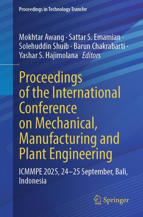 Cover image for book Proceedings of the International Conference on Mechanical, Manufacturing and Plant Engineering