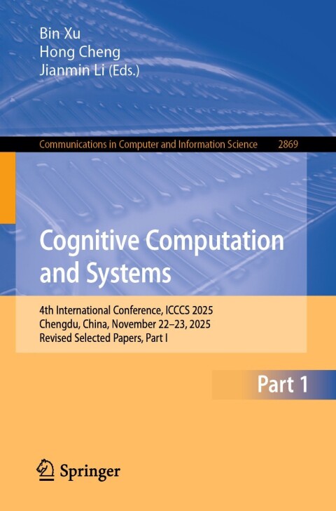 Cover image for book Cognitive Computation and Systems