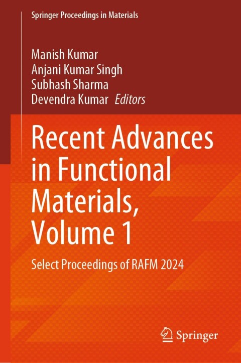 Cover image for book Recent Advances in Functional Materials, Volume 1