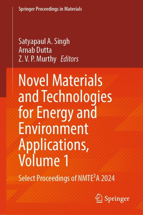 Cover image for book Novel Materials and Technologies for Energy and Environment Applications, Volume 1