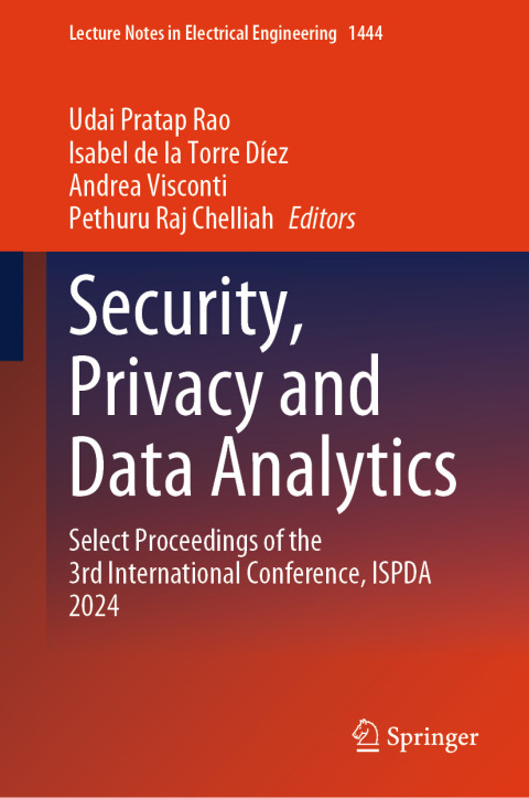 Cover image for book Security, Privacy and Data Analytics