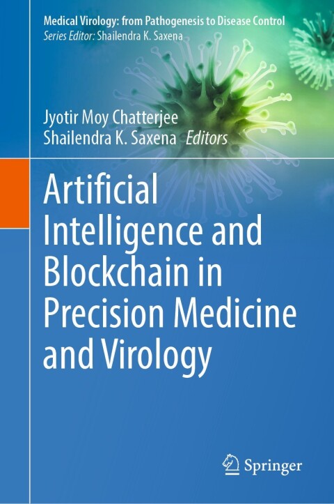 Cover image for book Artificial Intelligence and Blockchain in Precision Medicine and Virology