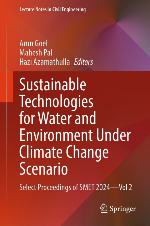Cover image for book Sustainable Technologies for Water and Environment Under Climate Change Scenario