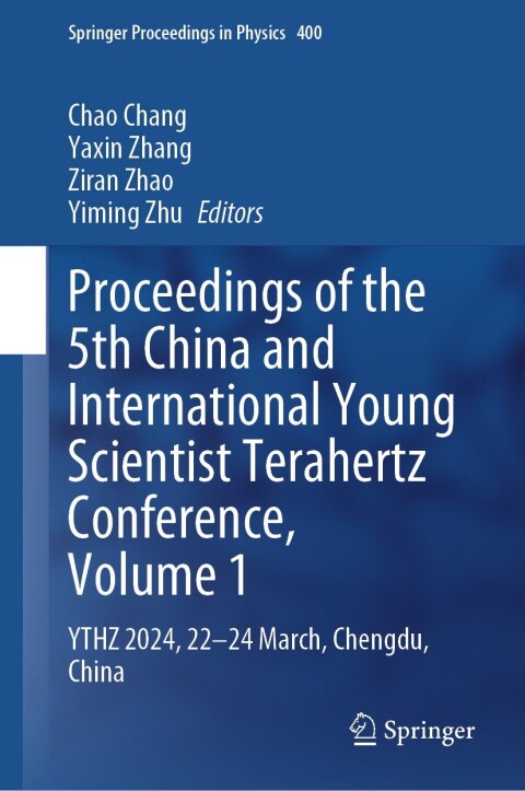 Cover image for book Proceedings of the 5th China and International Young Scientist Terahertz Conference, Volume 1