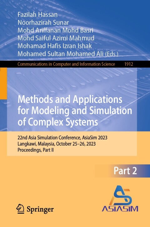 Cover image for book Methods and Applications for Modeling and Simulation of Complex Systems